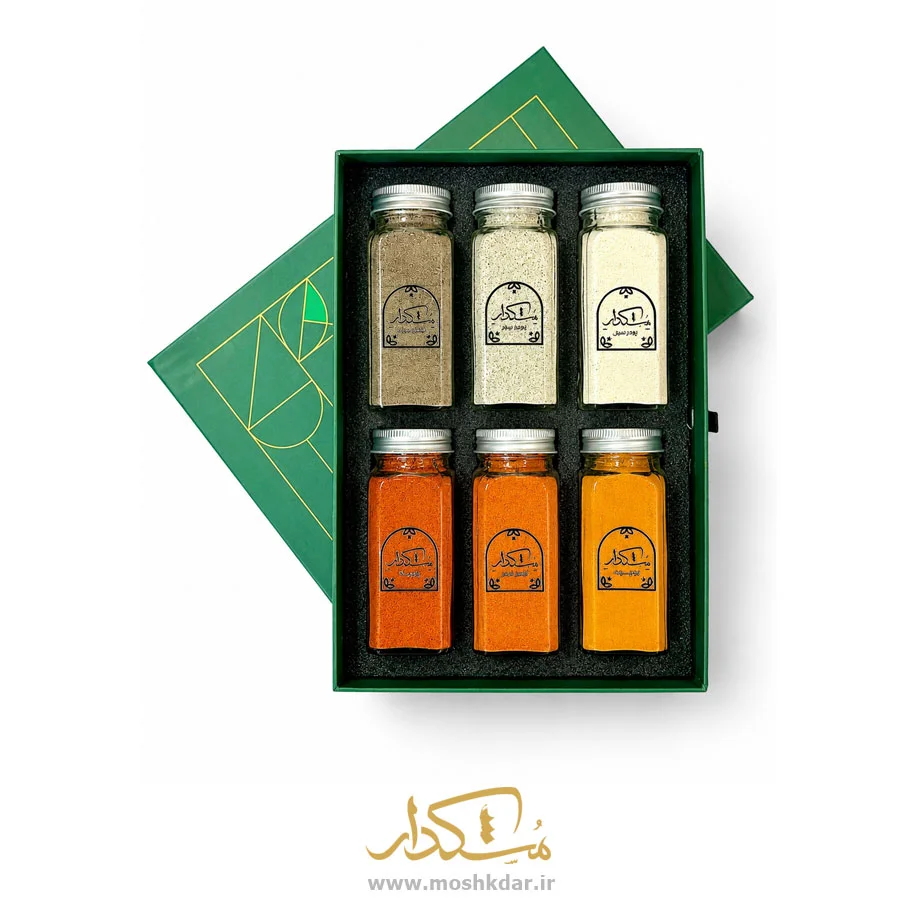 بسته-بندی-لوکس-ادویه-۶-عددی بسته بندی لوکس ادویه ۶ عددی